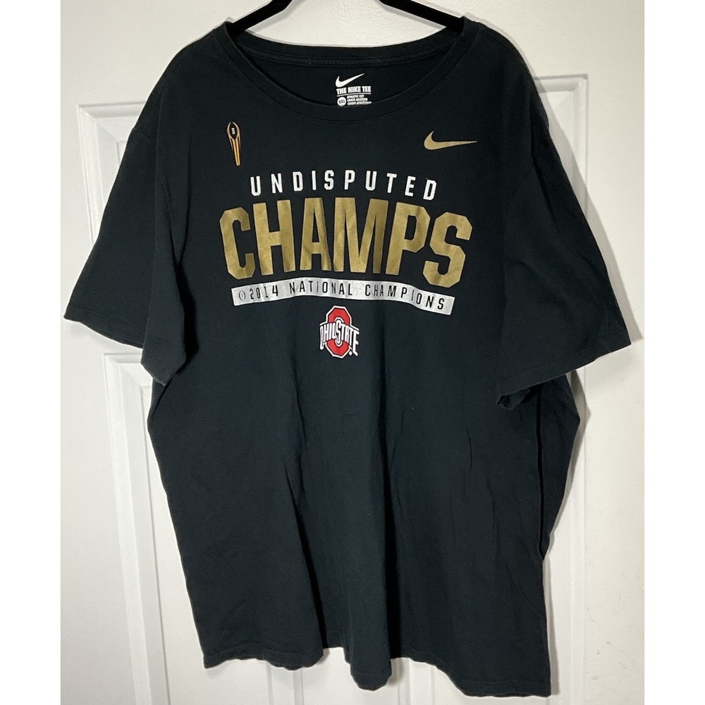 Nike Ohio State Buckeyes 2014 National Champions Black Shirt Men's XXL